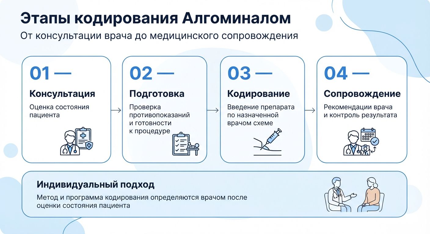 Кодирование препаратом «Алгоминал» в Лебедяни инфографика